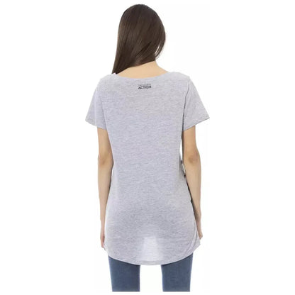 Trussardi Action Gray Cotton Women T-Shirt