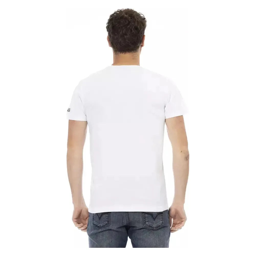 Trussardi Action White Cotton Men T-Shirt Trussardi Action