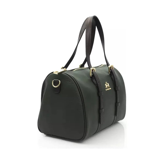 Elegant Green Leather Crossbody Bag