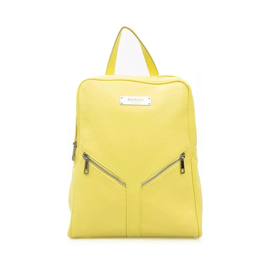 Baldinini Trend Sunshine Yellow Leather Backpack Baldinini Trend