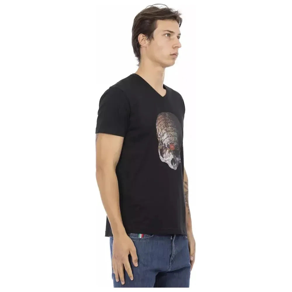 Trussardi Action Black Cotton Men T-Shirt