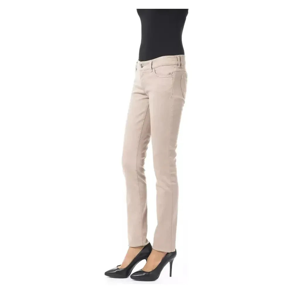 BYBLOS Beige Cotton Women Pant BYBLOS