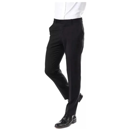 Uominitaliani Gray Wool Men Pant Uominitaliani