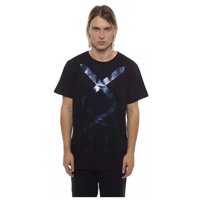 Nicolo Tonetto Black Cotton Men T-Shirt