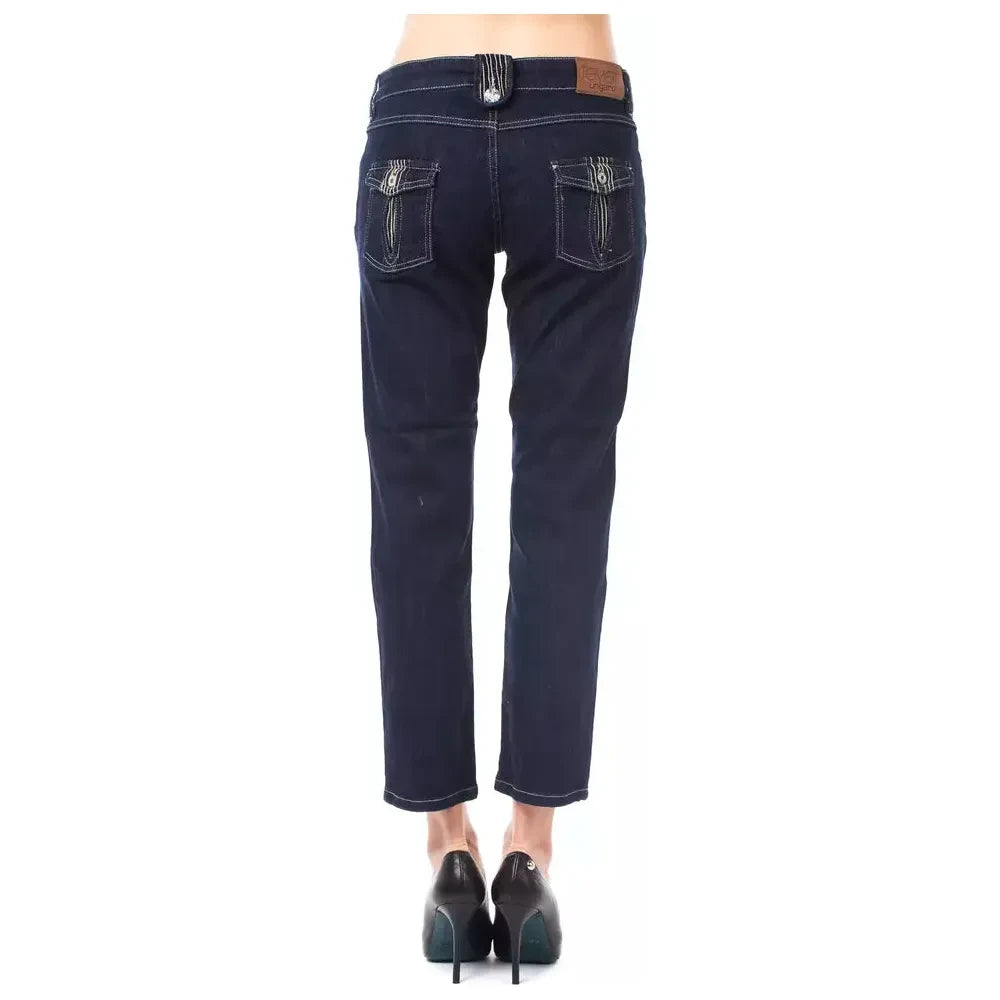 Ungaro Fever Blue Cotton Women's Capri Jeans Ungaro Fever