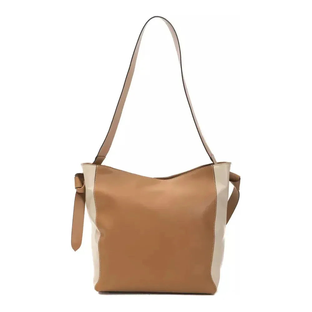 Pompei Donatella Brown Leather Women Shoulder Bag Pompei Donatella