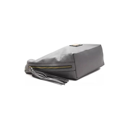 Pompei Donatella Gray Leather Women Shoulder Bag WOMAN SHOULDER BAGS