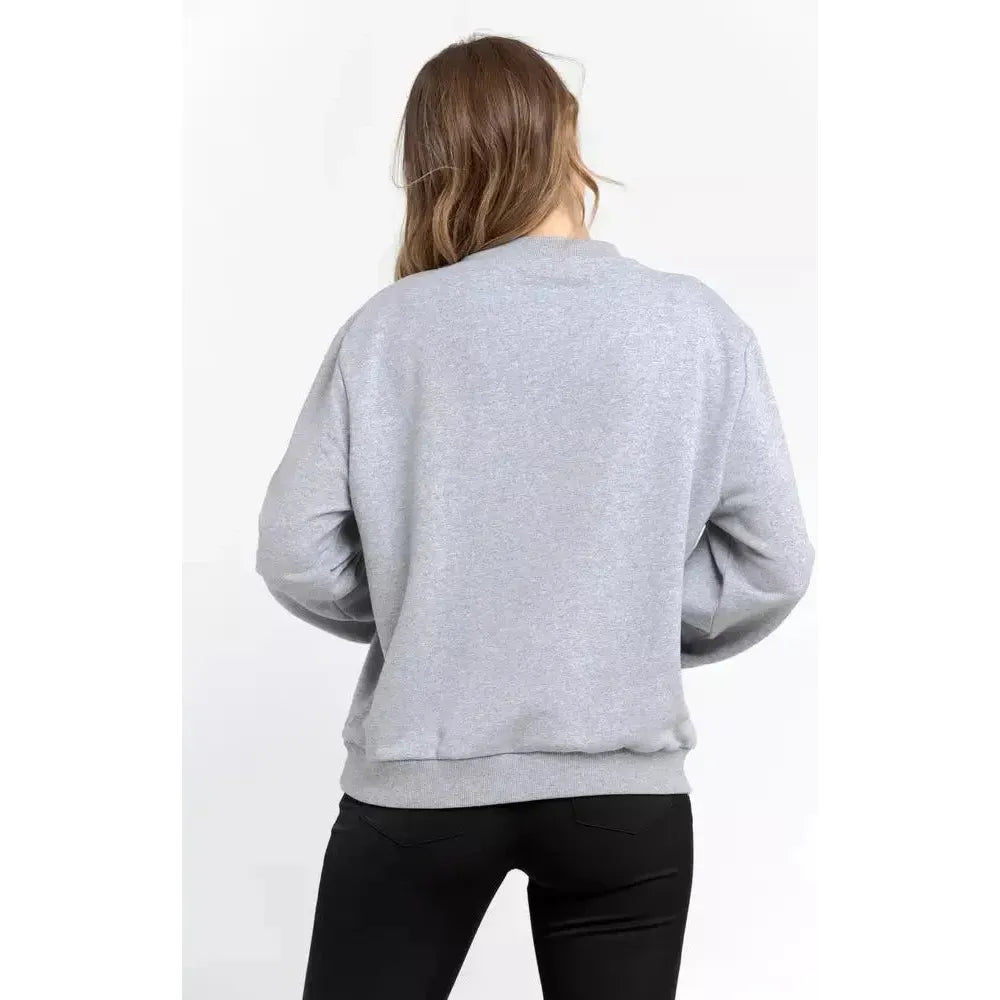 Trussardi Gray Cotton Women Sweatshirt