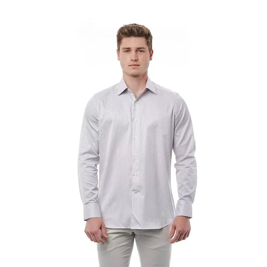 Bagutta White Cotton Men Shirt