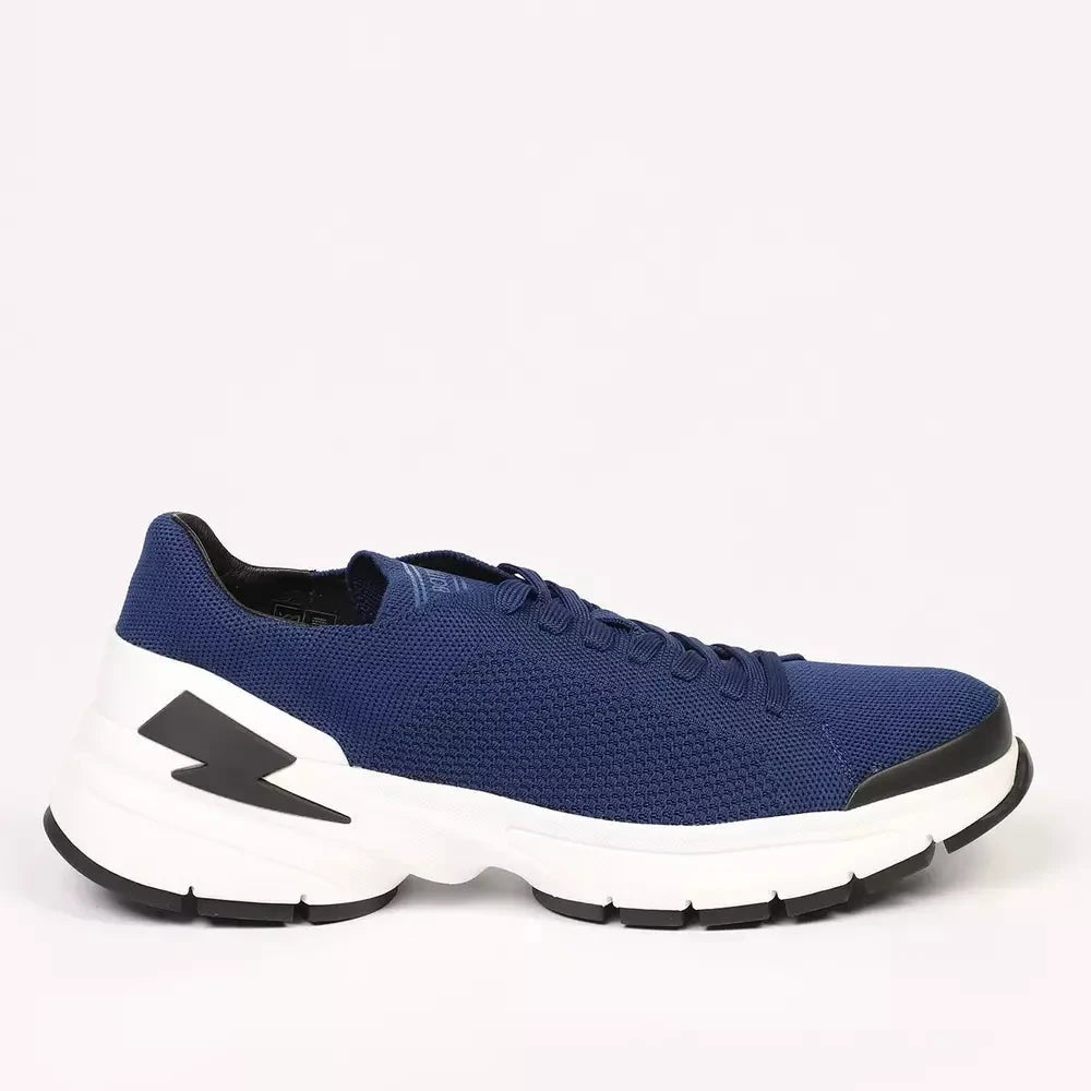 Neil Barrett Blue Textile Men Sneaker Neil Barrett