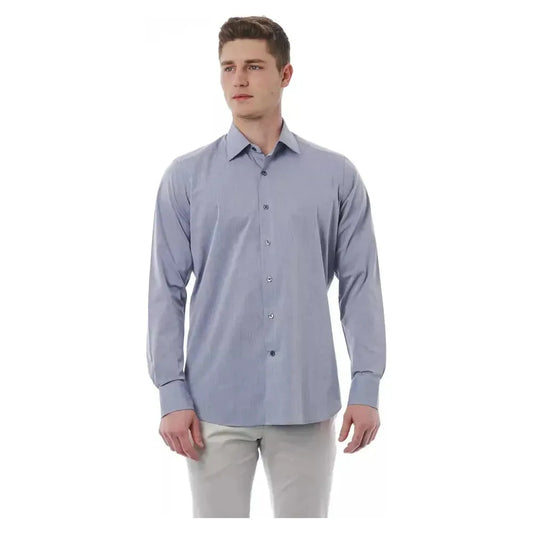 Bagutta Gray Cotton Men Shirt Bagutta