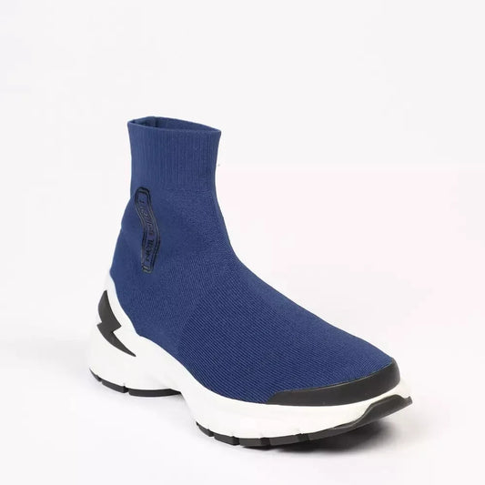 Neil Barrett Blue Textile Men Sneaker Neil Barrett