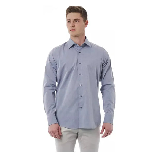 Bagutta Gray Cotton Men Shirt Bagutta