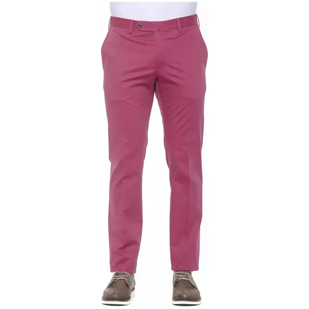 PT Torino Fuchsia Cotton Men Trouser