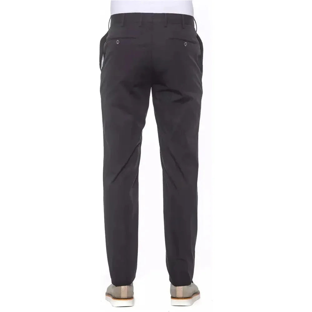 PT Torino Black Cotton Men Trouser Jeans & Pants PT Torino