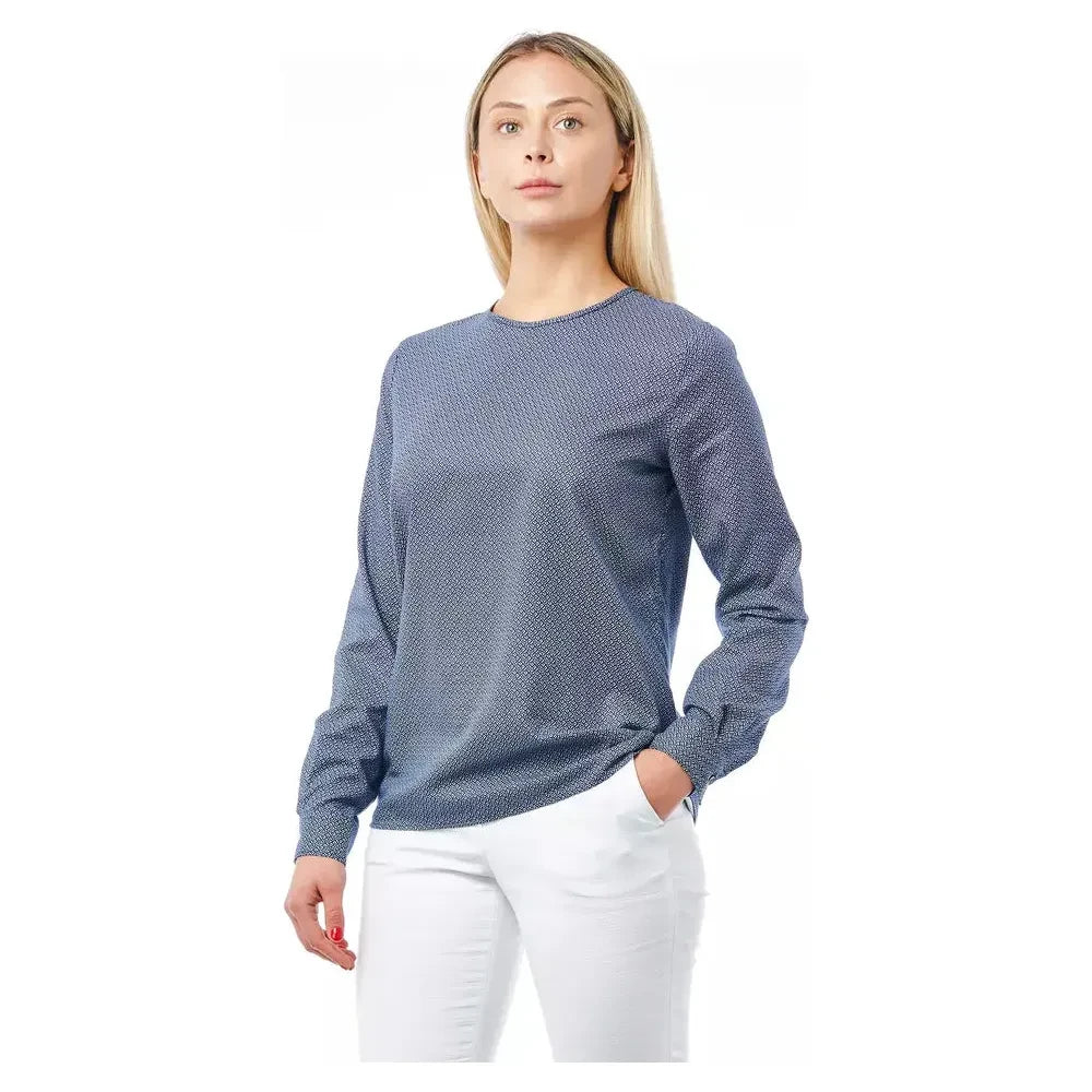 Bagutta Blue Cotton Women Shirt WOMAN TOPS AND SHIRTS Bagutta