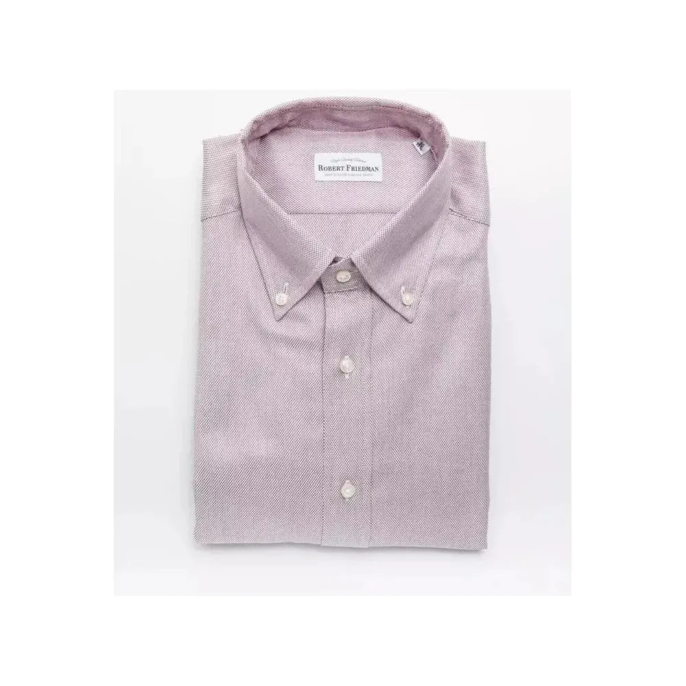 Robert Friedman Red Cotton Men's Shirt