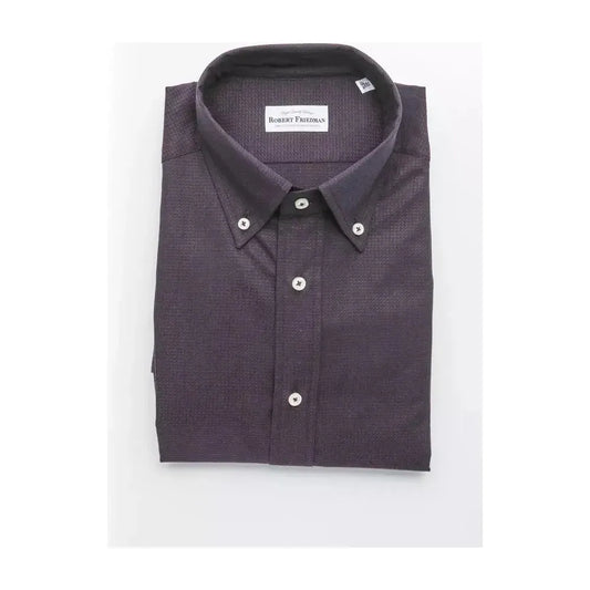 Robert Friedman Black Cotton Men Shirt Robert Friedman