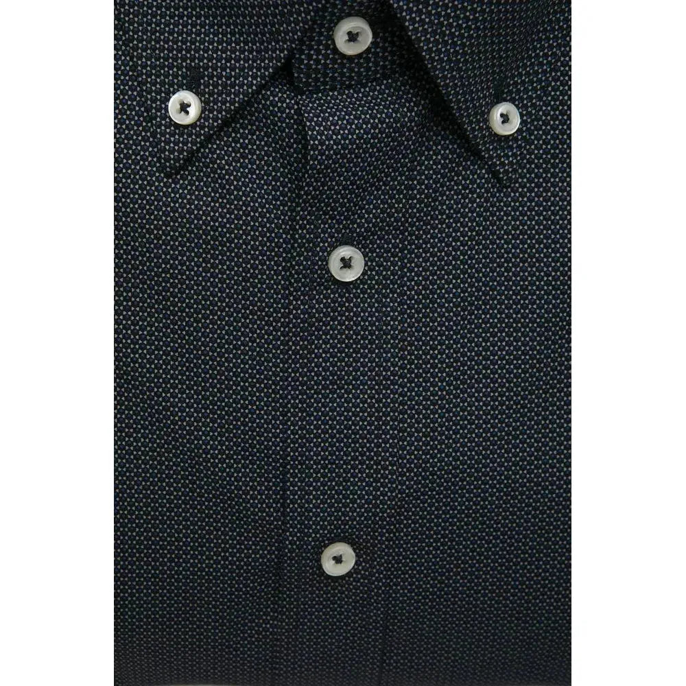 Robert Friedman Black Cotton Men Shirt Robert Friedman