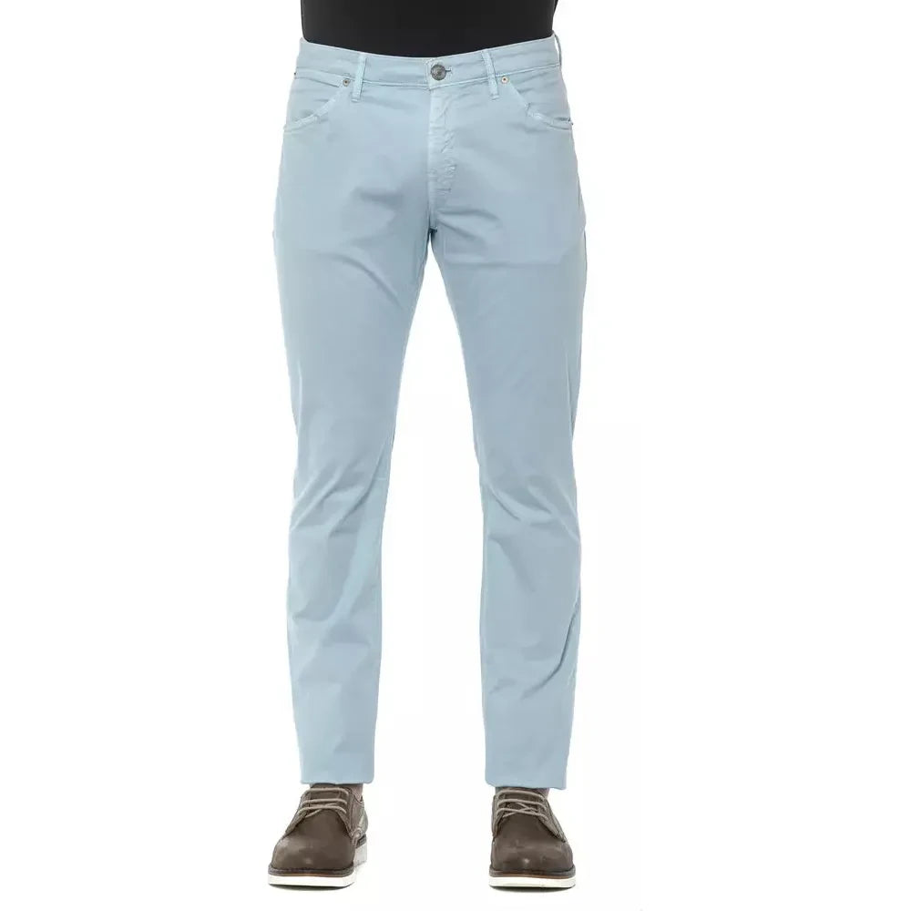 PT Torino Light Blue Cotton Mens Trouser PT Torino