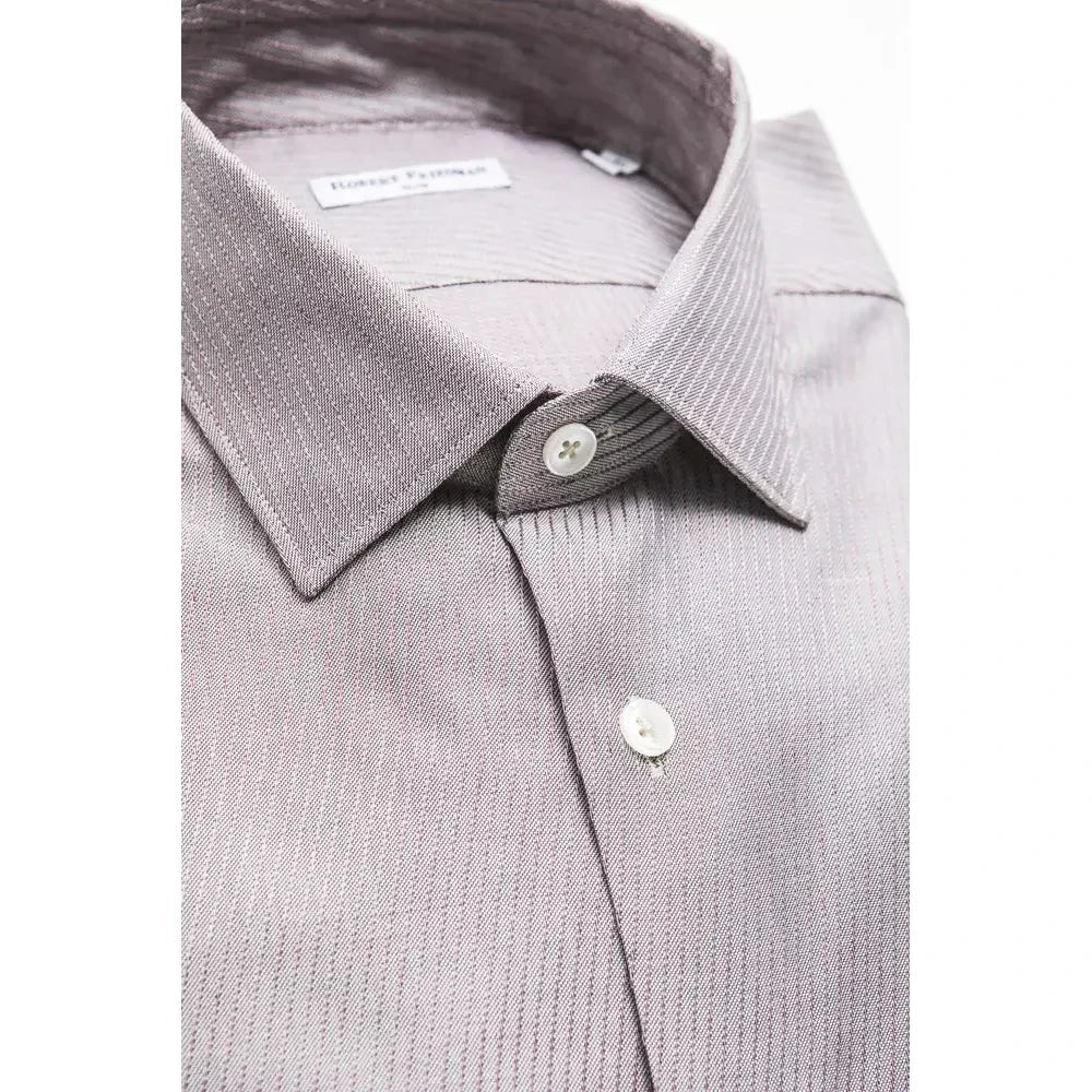 Robert Friedman Beige Cotton Men Shirt