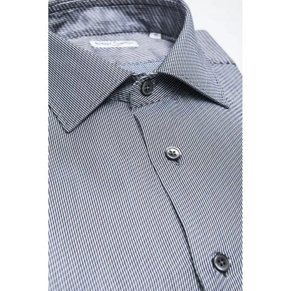 Robert Friedman Blue Cotton Men Shirt
