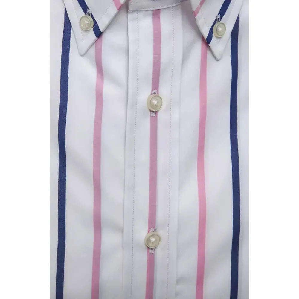 Robert Friedman White Cotton Men Shirt