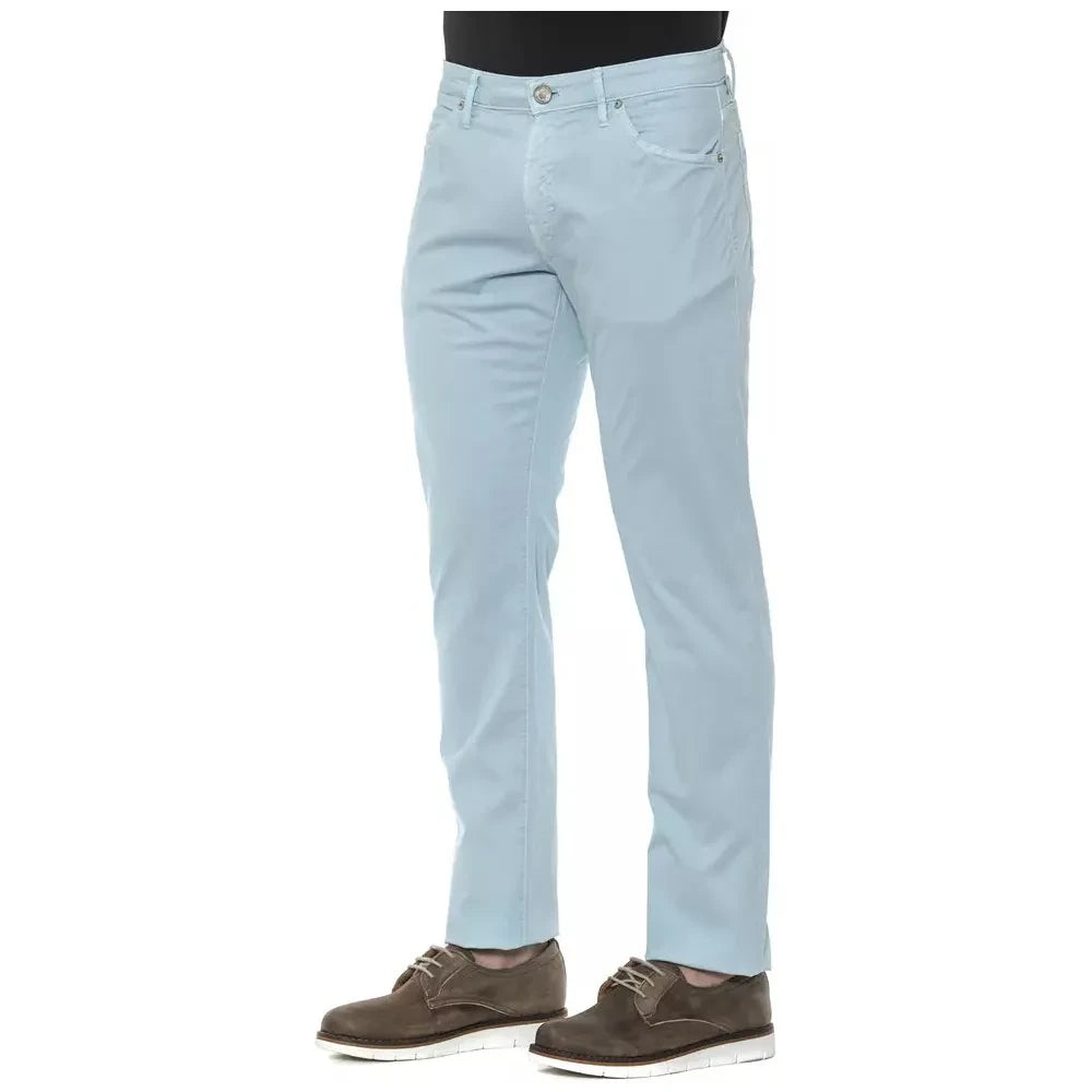 PT Torino Light Blue Cotton Mens Trouser PT Torino