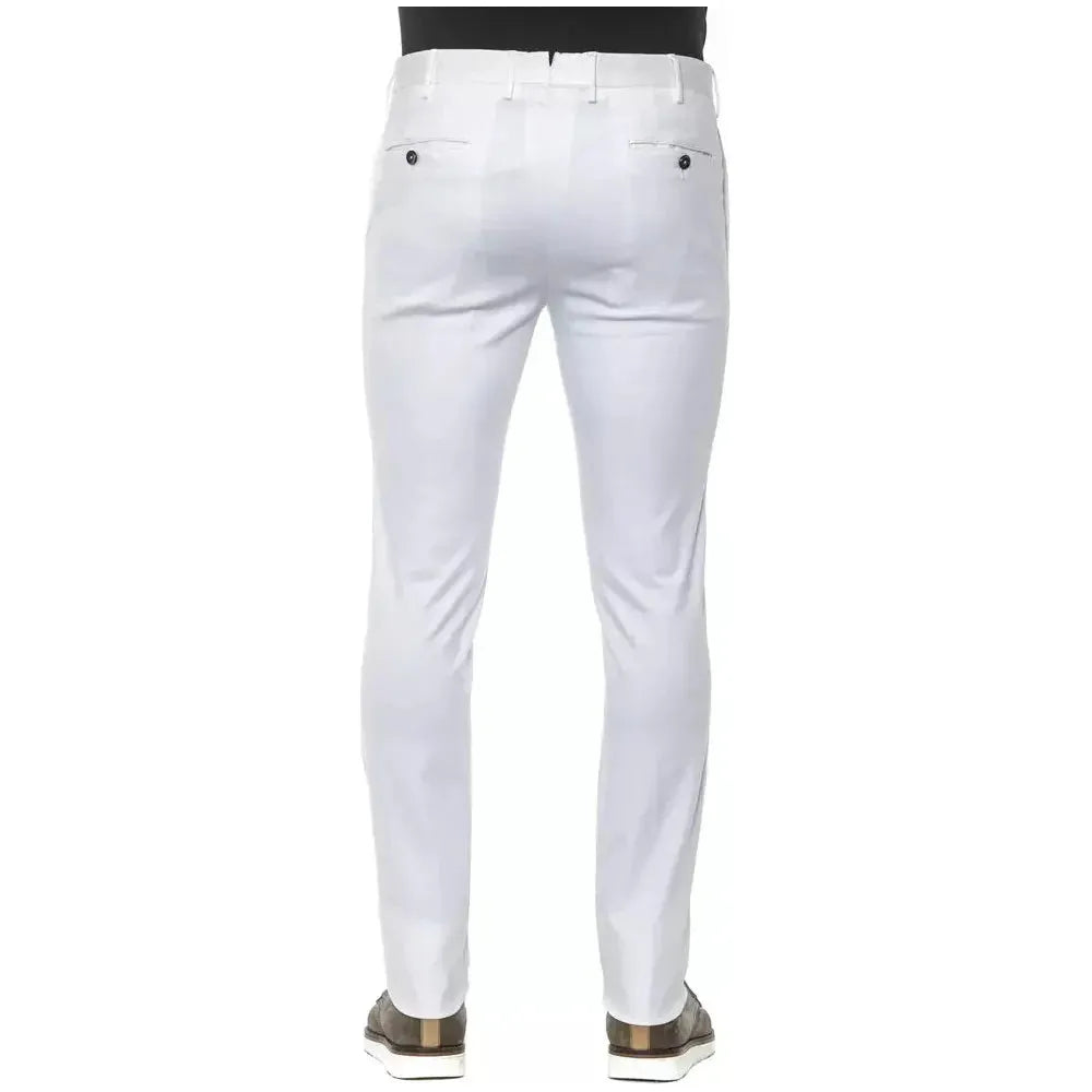 PT Torino White Cotton Men Trouser