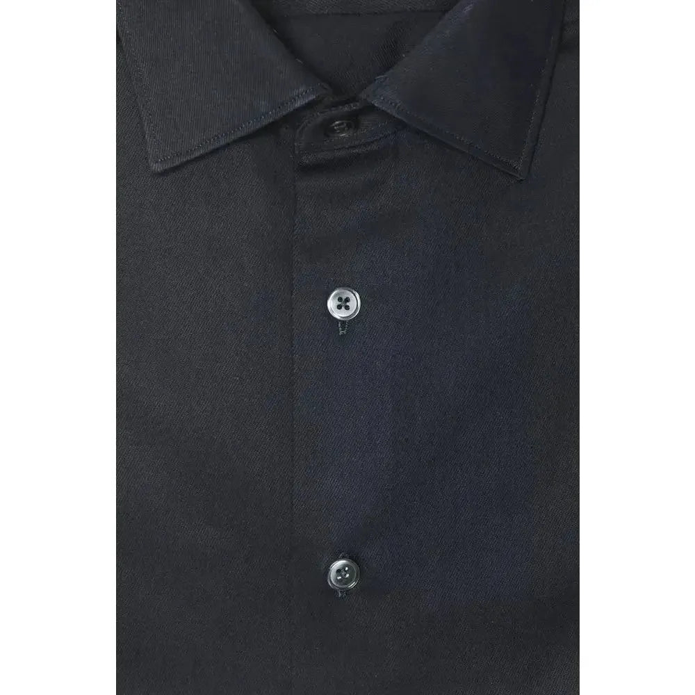 Robert Friedman Black Cotton Men Shirt Robert Friedman