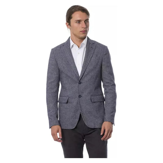 Verri Elegant Blue Single Breasted Blazer Verri