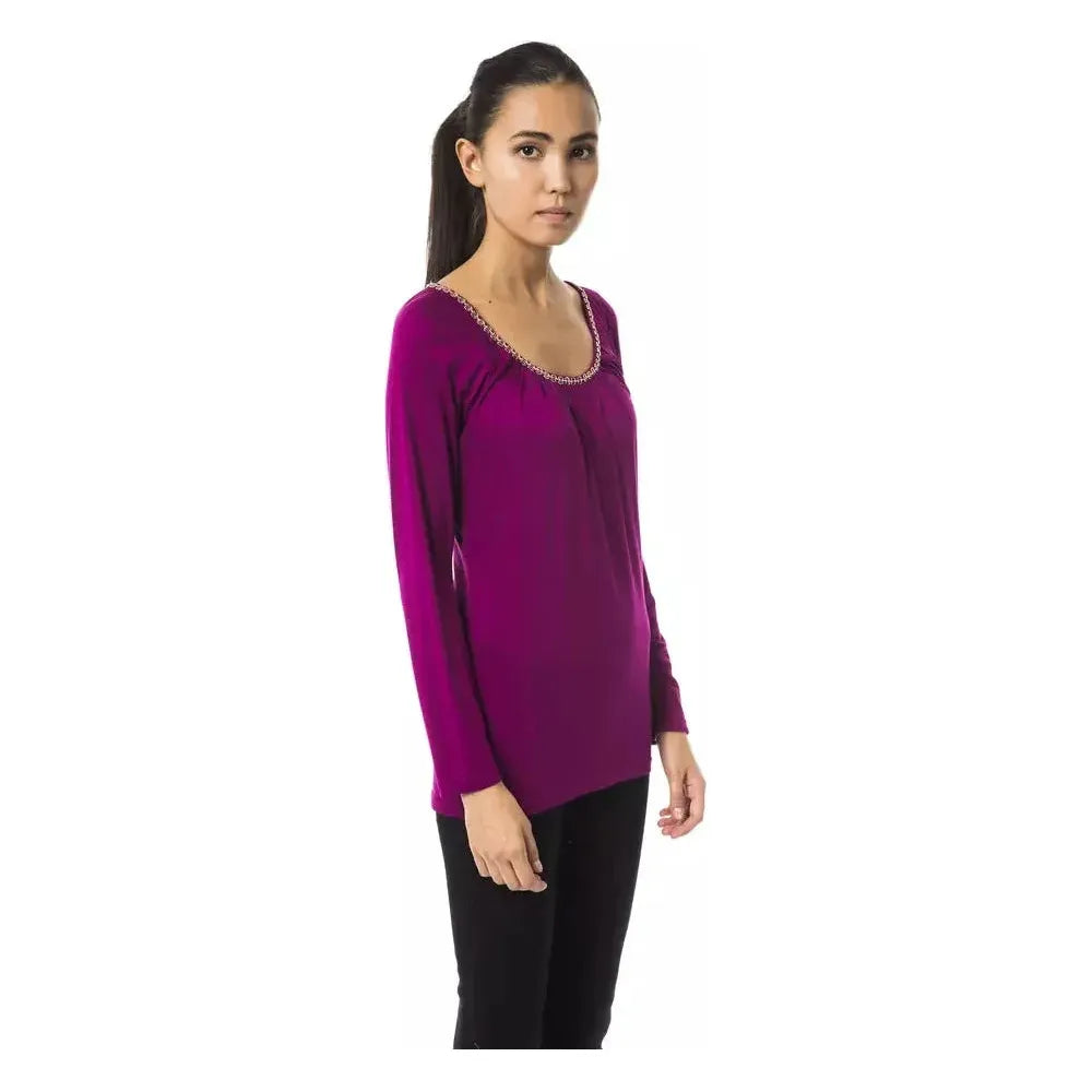 BYBLOS Purple Viscose Women Top BYBLOS