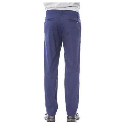Verri Blue Cotton Men's Chino Pant