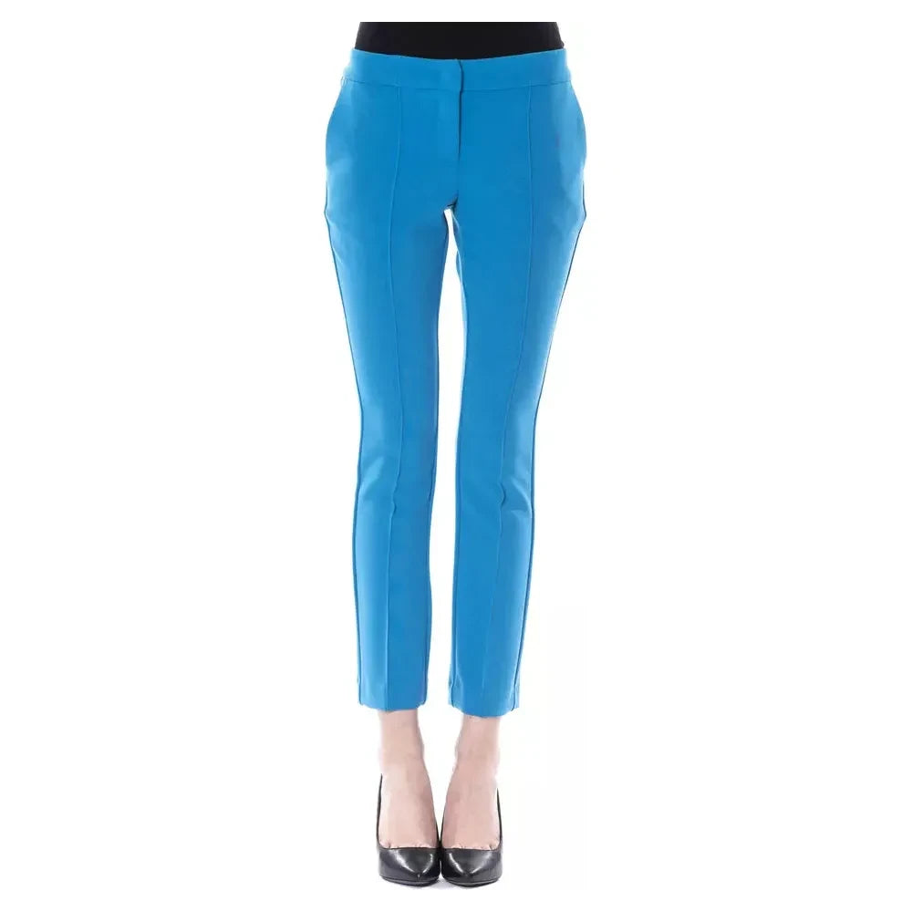 BYBLOS Light Blue Polyester Women Pant Jeans & Pants BYBLOS