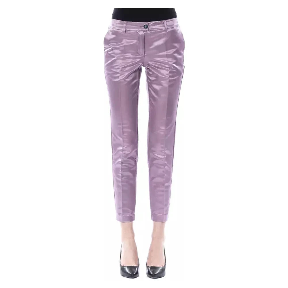 BYBLOS Purple Cotton Women Pants BYBLOS