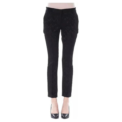 BYBLOS Black Marabou Women Pants