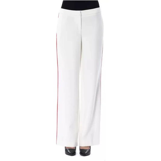 BYBLOS White Polyester Women Pant Jeans & Pants BYBLOS