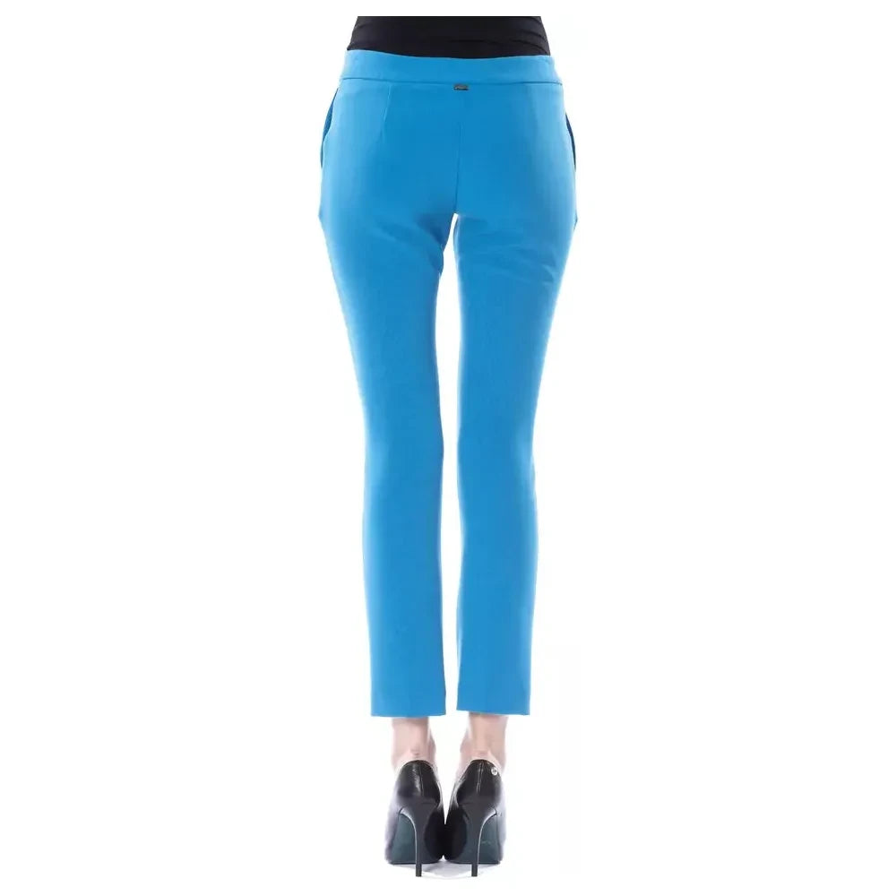 BYBLOS Light Blue Polyester Women Pant Jeans & Pants BYBLOS