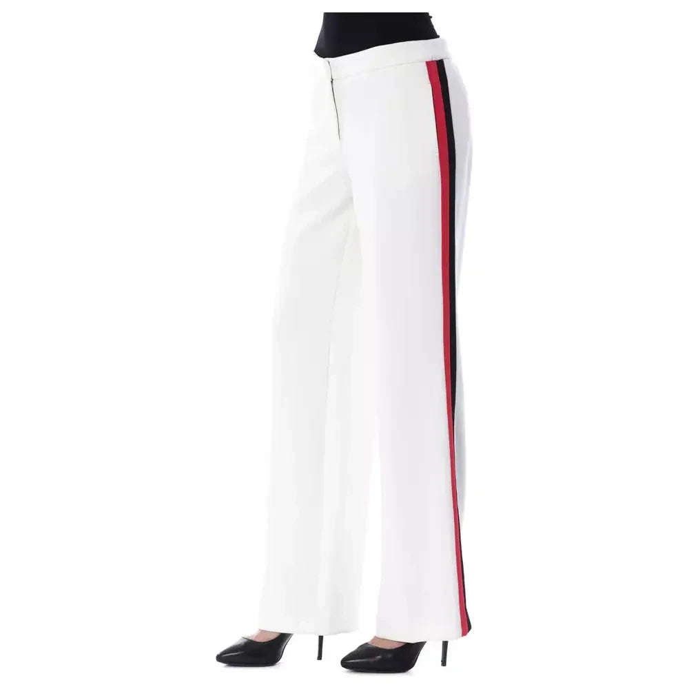 BYBLOS White Polyester Women Pants Jeans & Pants BYBLOS