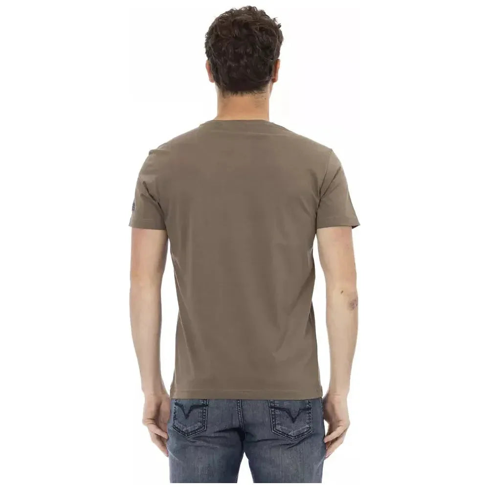 Trussardi Action Brown Cotton Men T-Shirt