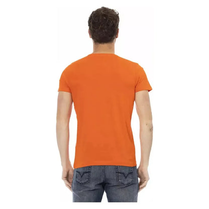 Trussardi Action Orange Cotton Men T-Shirt