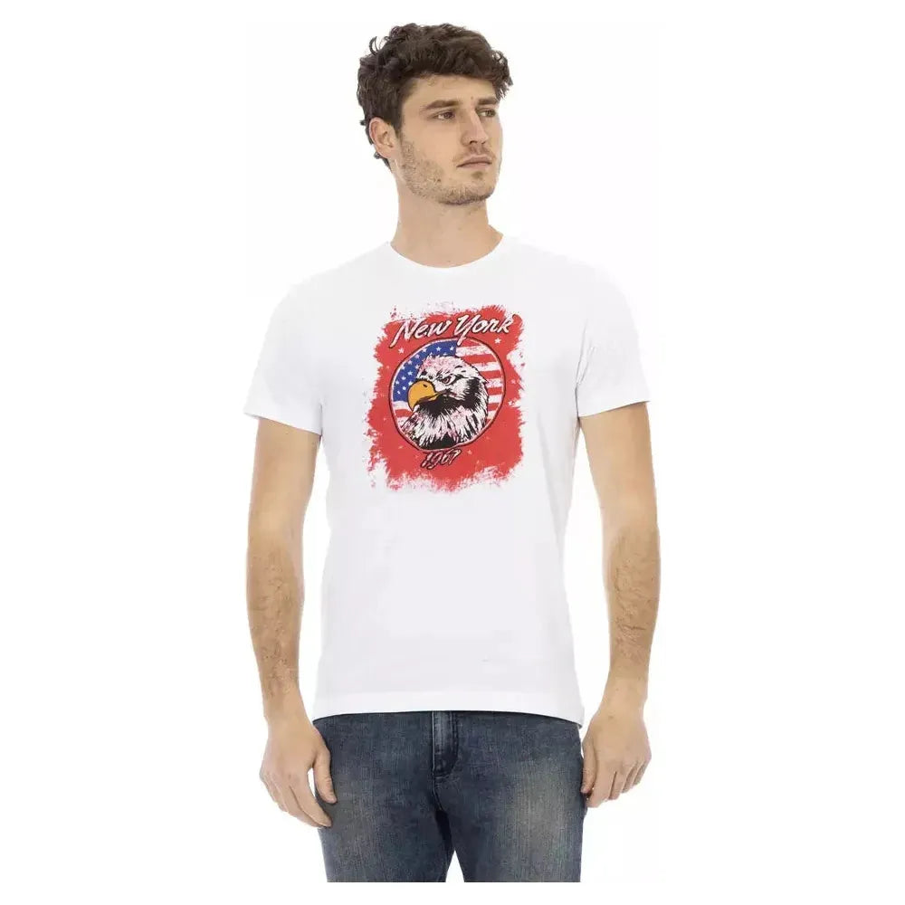 Trussardi Action White Cotton Men T-Shirt