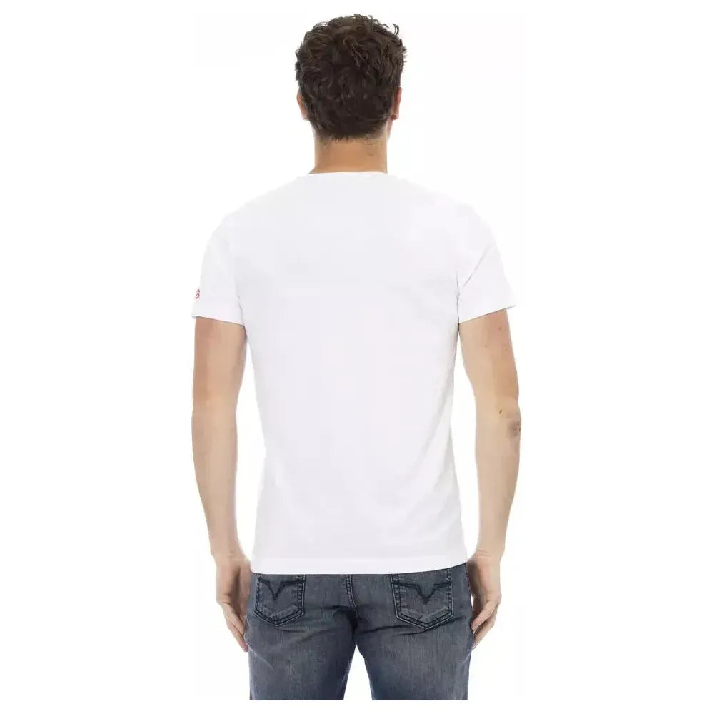 Trussardi Action White Cotton Men T-Shirt Trussardi Action