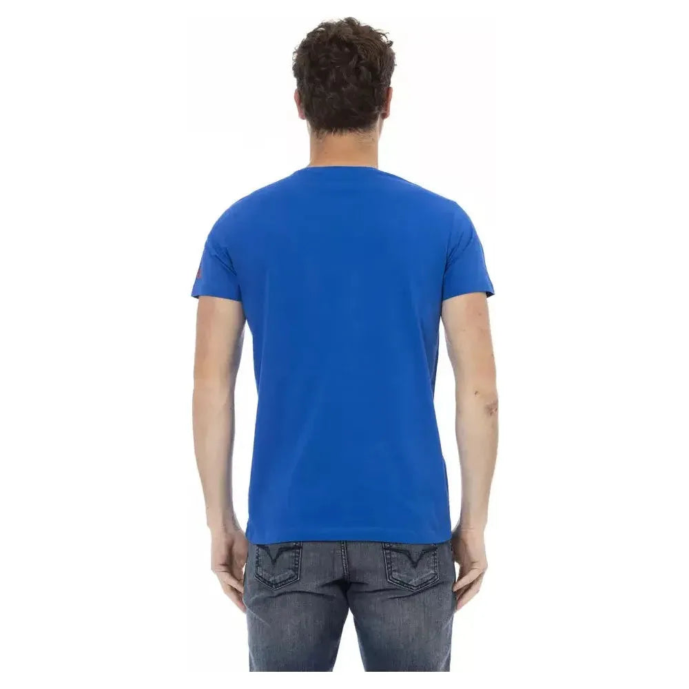 Trussardi Action Blue Cotton Men T-Shirt Trussardi Action