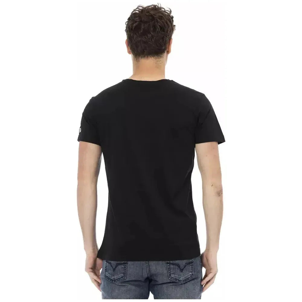 Trussardi Action Black Cotton Men's T-Shirt Trussardi Action