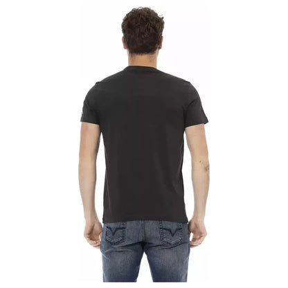 Trussardi Action Black Cotton Men T-Shirt