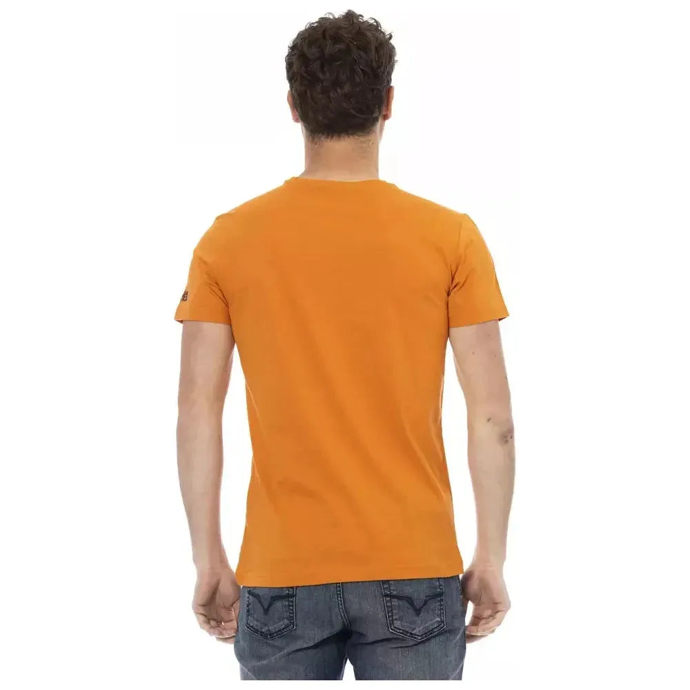 Trussardi Action Orange Cotton Men T-Shirt Trussardi Action