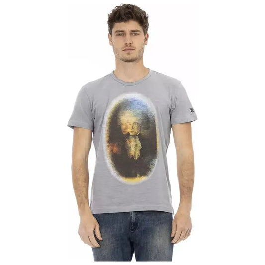 Trussardi Action Gray Cotton Men T-Shirt