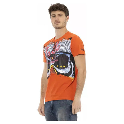 Trussardi Action Orange Cotton Men T-Shirt