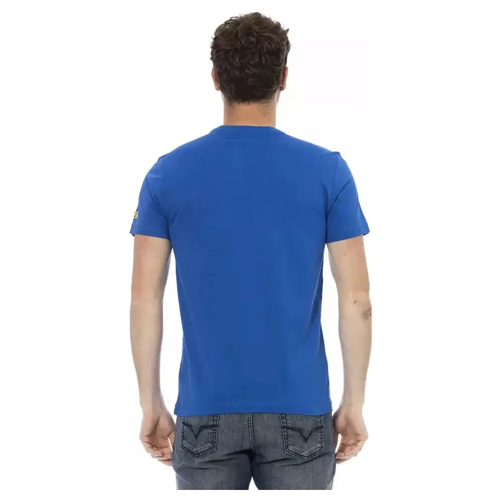 Trussardi Action Blue Cotton Men T-Shirt